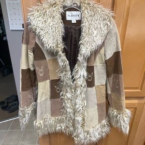Playboy Bunny Suede Patchwork Coat